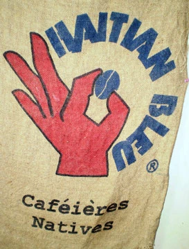 Sack mit haitianischem Kaffee der Sorte Typica