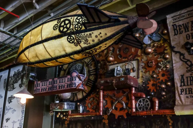 Ansicht der Retro-Espressomaschinen