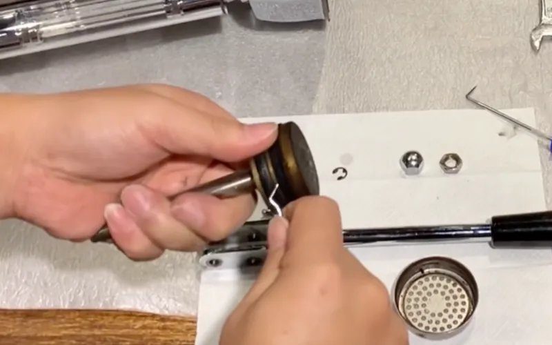 Dichtungen des Kolbens entfernen