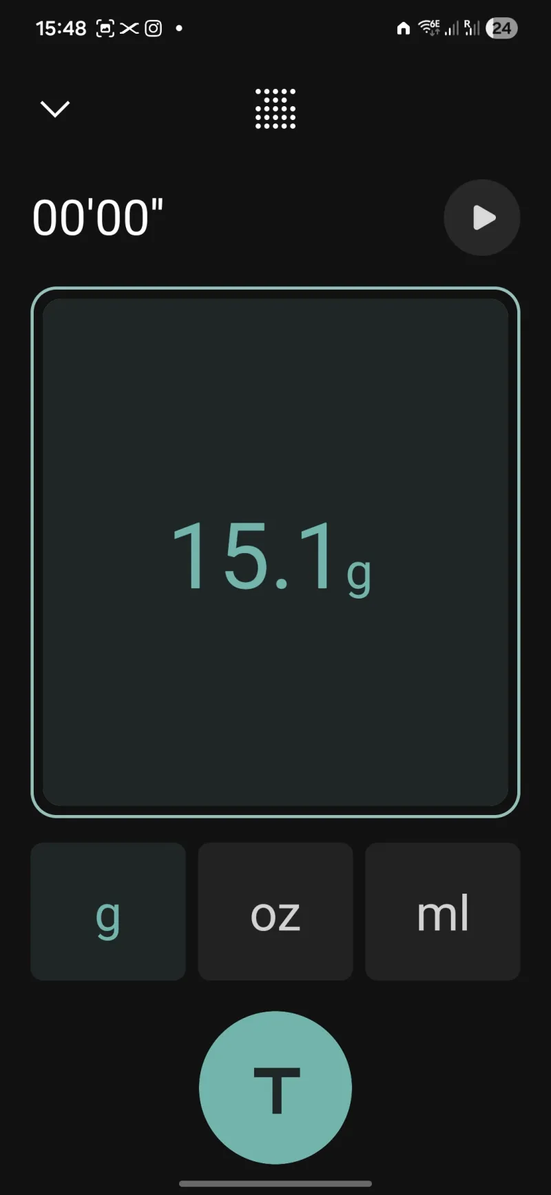 Waage in der xBloom-App