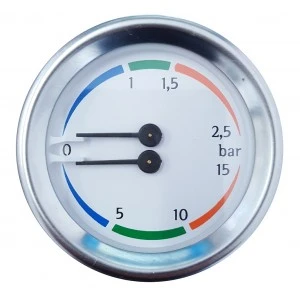 How to convert pressure gauge reading to temperature?