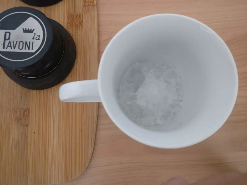 Preparing iced coffee