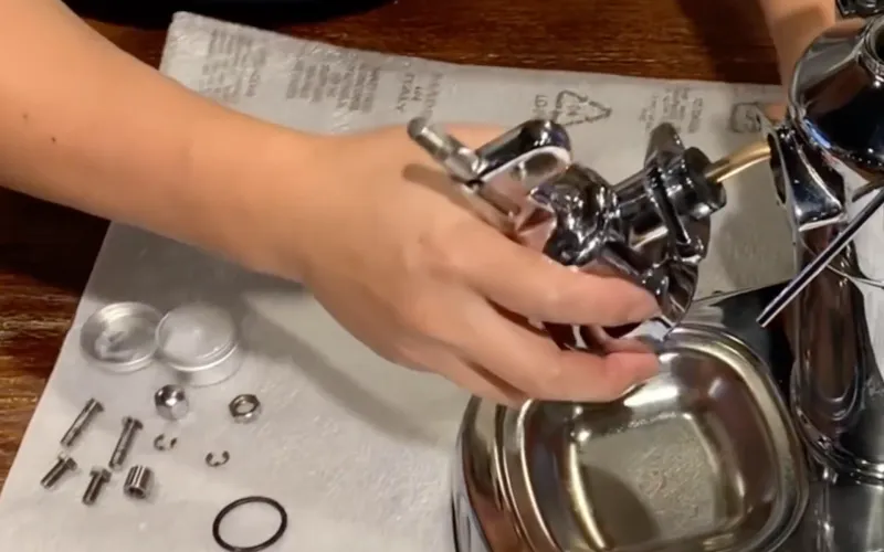 Fastening the lever pins