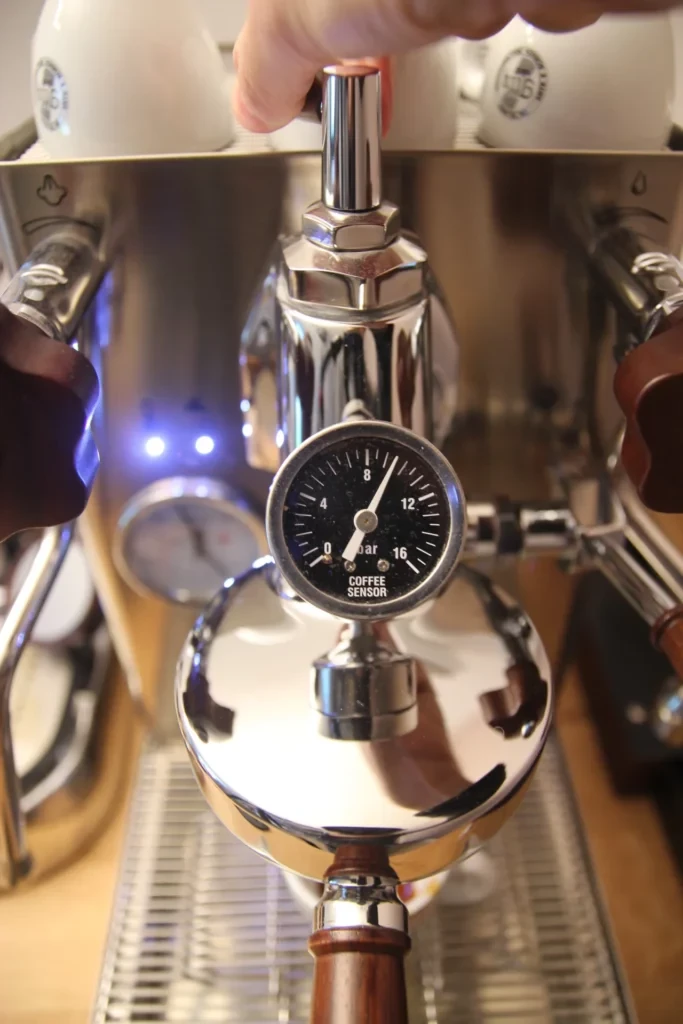 Lelit Mara X gauge with flow control