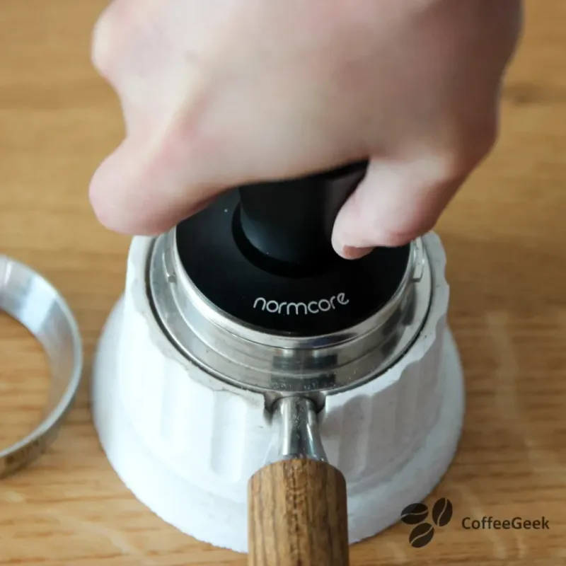 Tamping with guided tamper