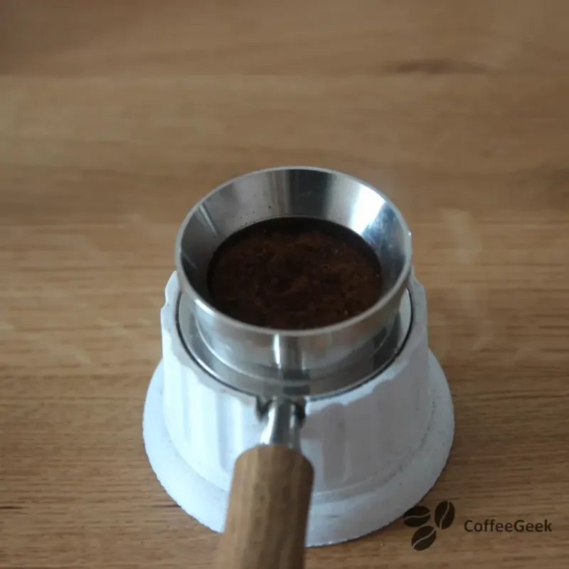 Grinding coffee with the Apollo grinder