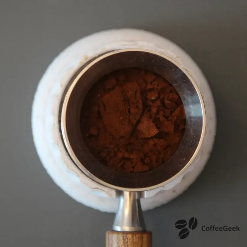 Timemore C3 ESP Pro ground coffee