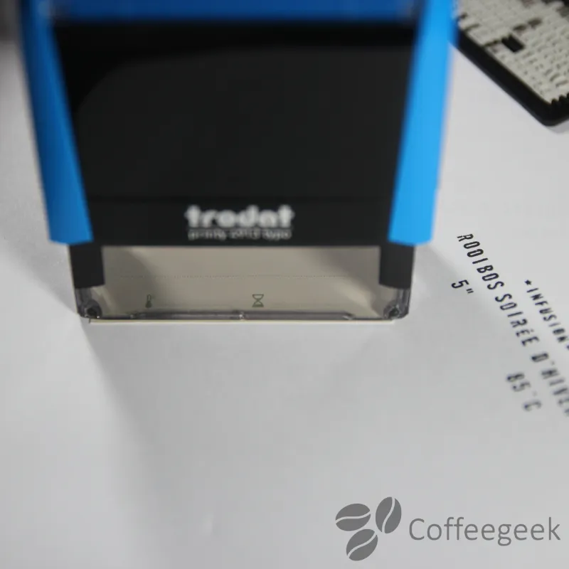 Stamping the final label