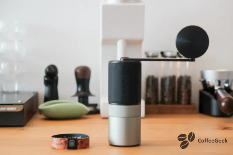 Wacaco Exagrind, manivela instalada