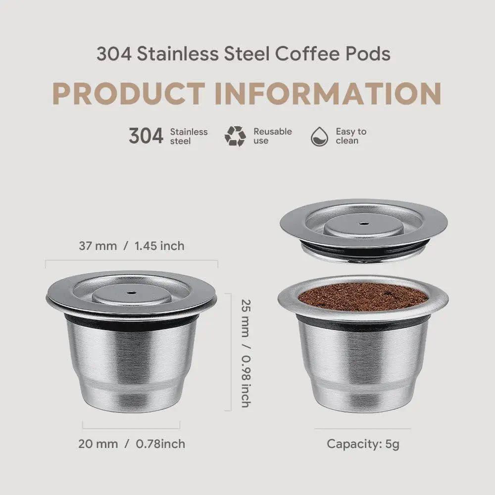 Reusable metal Nespresso capsule