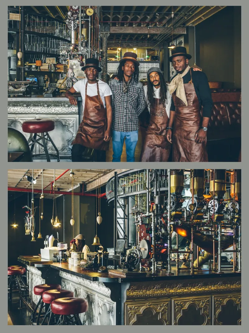 Interior of Truth coffee shop in Cape Town