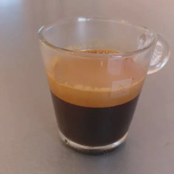 Extracted espresso coffee