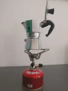 Heating the moka pot