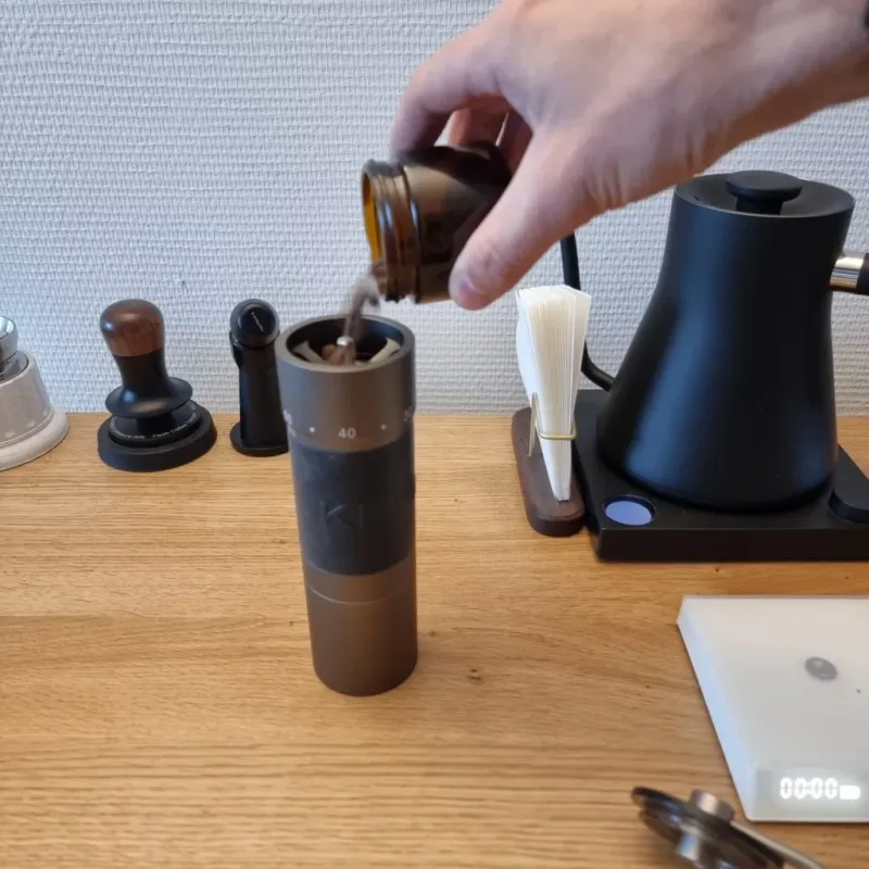 Ground coffee preparation