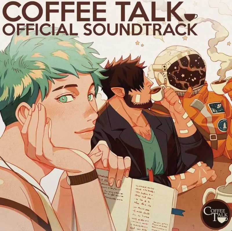 Coffee Talk - game visual in the cozy atmosphere of the café