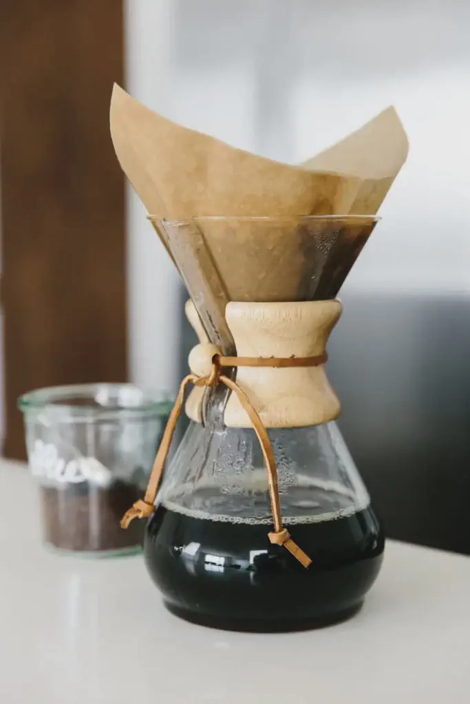 Chemex carafe after brewing