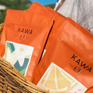 Coffee bags from Kawa received by micro-lot 88+ subscription