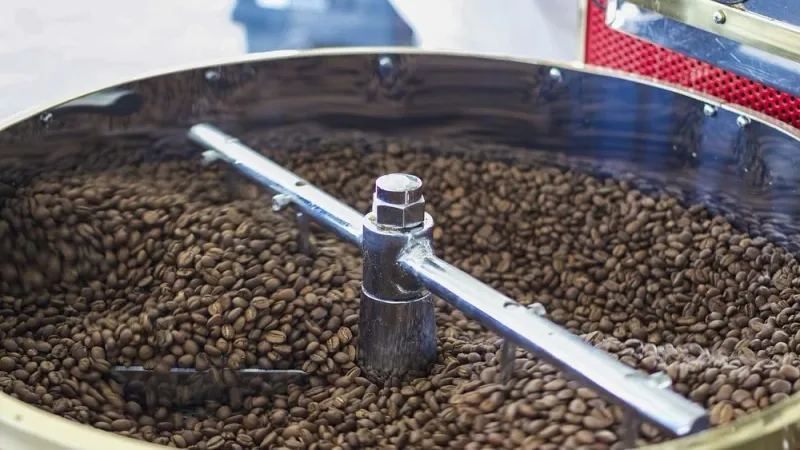 Coffee being roasted