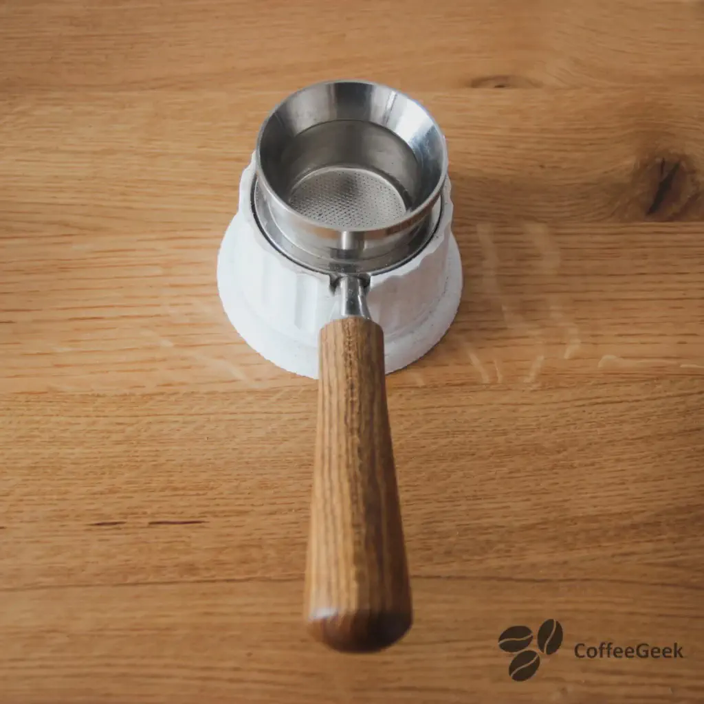 Preheated bottomless portafilter