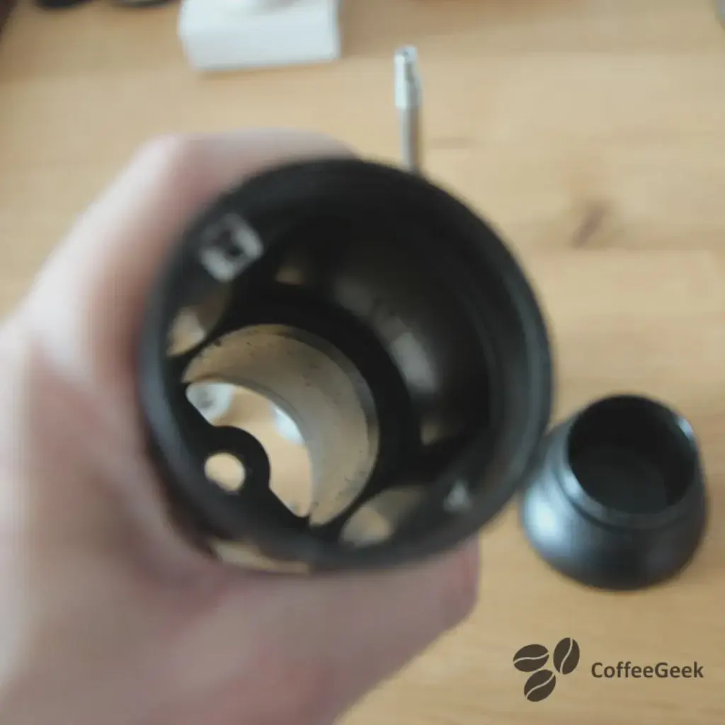 Disassembling the fixed part of the burr
