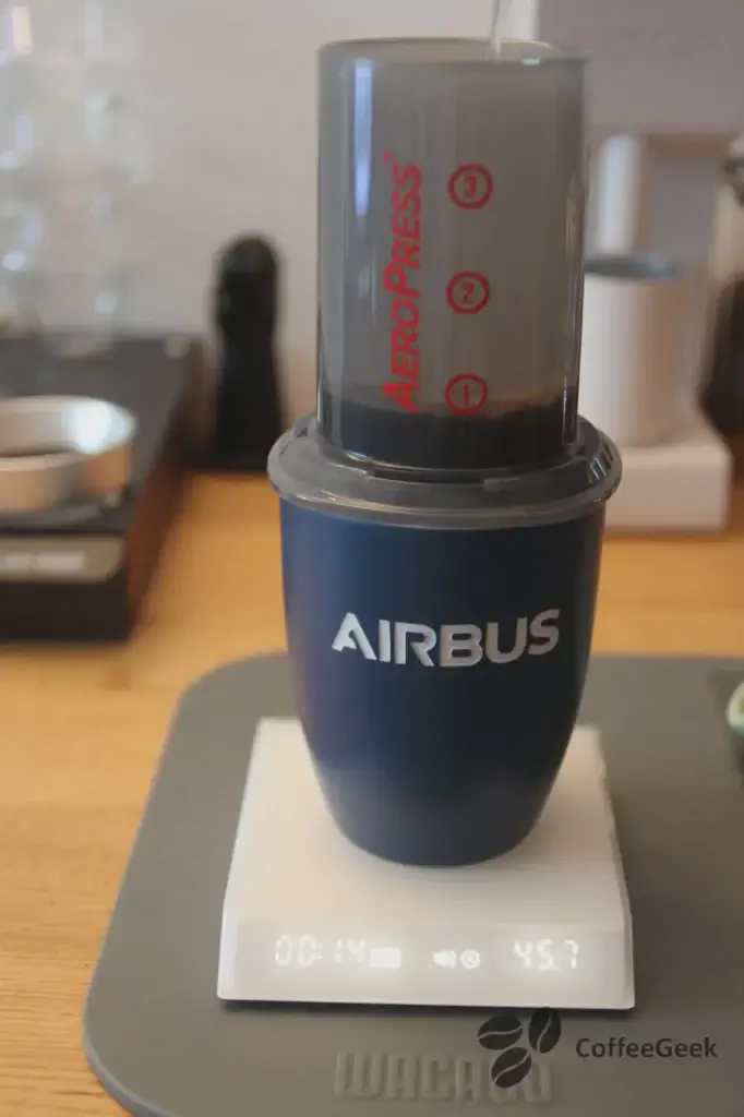 Aeropress Go preparation