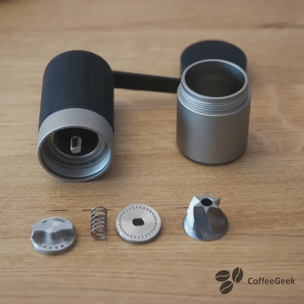 Details on the 38 mm burr of the Wacaco Exagrind coffee grinder