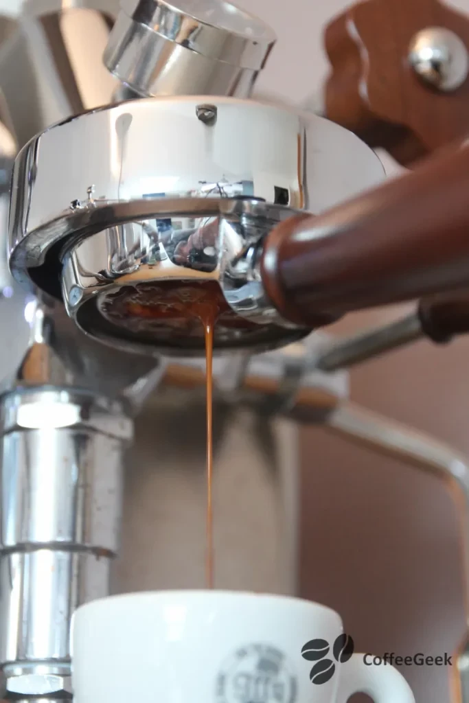 Coffee being extracted