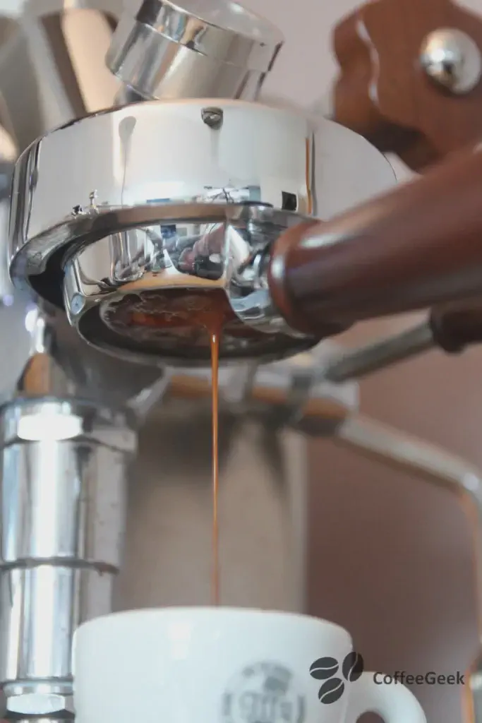 Coffee being extracted