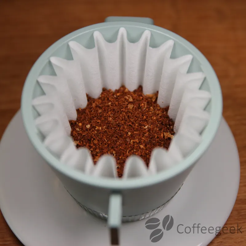 Ground coffee in the Xbloom filter