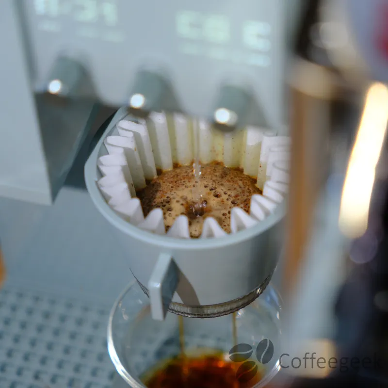 Pour-over extraction in progress on the xBloom Studio