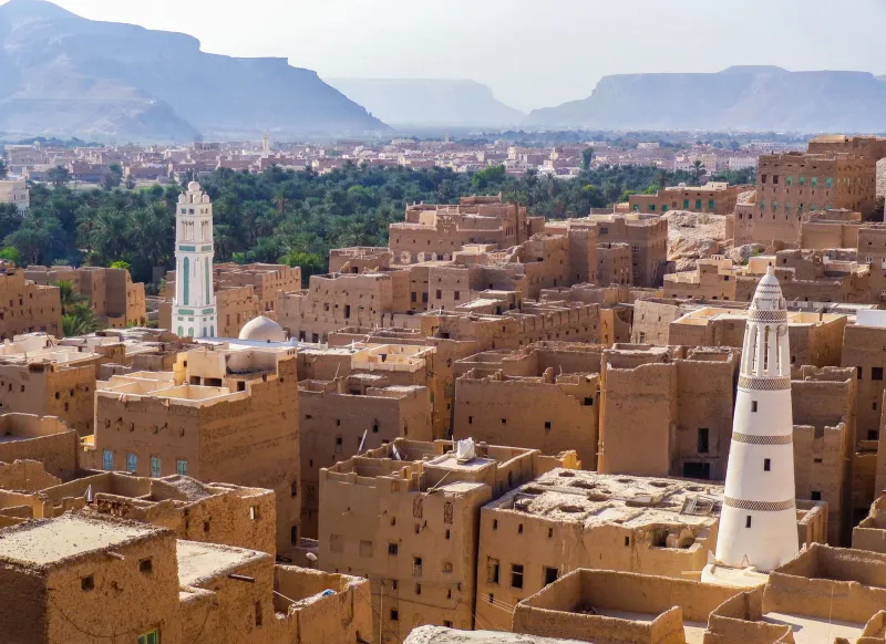 Vista della città storica di Moka nello Yemen, porto di diffusione del caffè