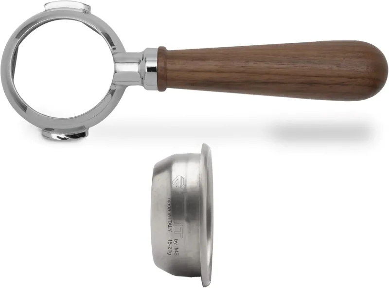 Houten bottomless filterhouder Lelit