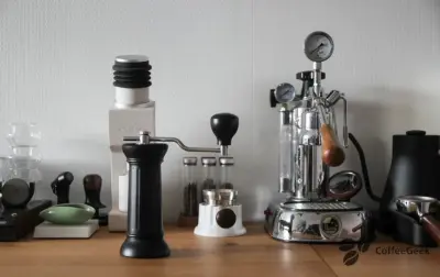 Focus op de Apollo-koffiemolen van BPlus